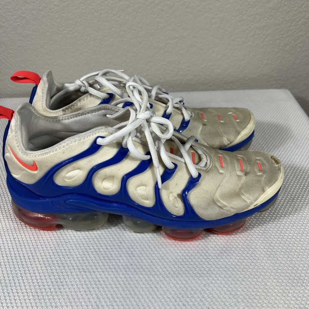 Nike Air Vapormax Plus DM8317-100 Coconut White Blue Red Shoes Men’s Size 10.5